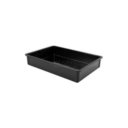 Stackable Storage Tote, 25-3/4 in L x 17-3/4 in W x 4-1/2 in H, Fiberglass